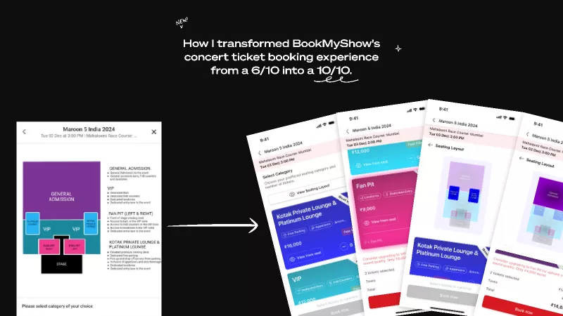 BookMyShow concert ticketing redesign — prototype cover